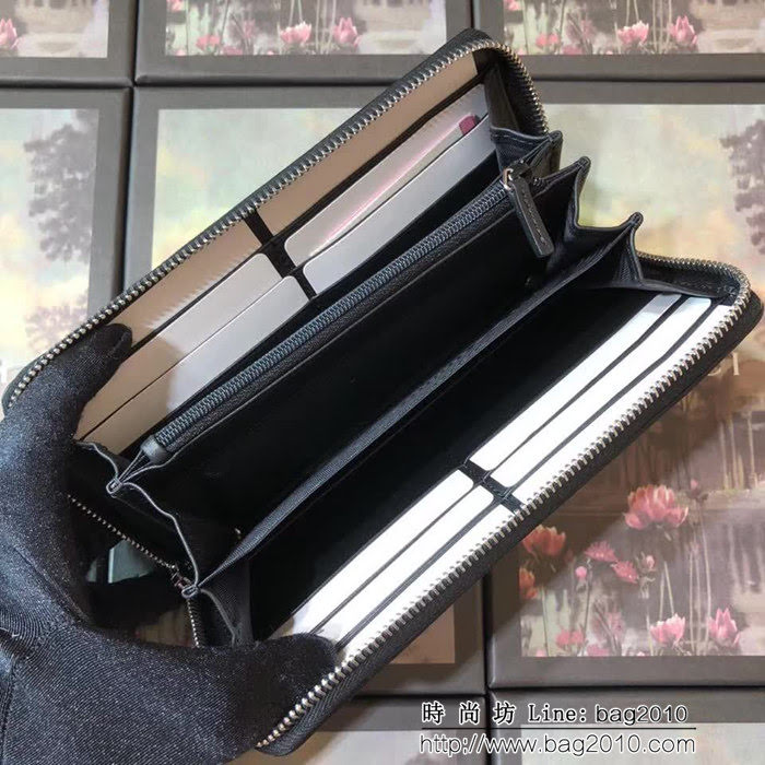 GUCCI古馳 最火爆款 官網同步 G家蛇圖案拉鏈包系列 男士長錢包 451273 蛇PVC WTG2042